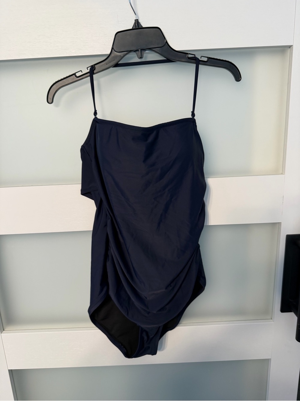 J. Crew Navy Strapless One-Piece with Detachable Thin Straps
